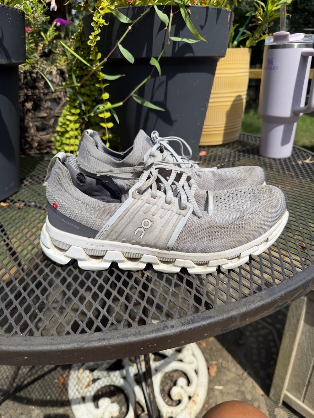 On Running Gray Men's Athletic CloudTec Sneakers